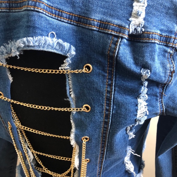 Denim Chain Jacket - Picture 5 of 7